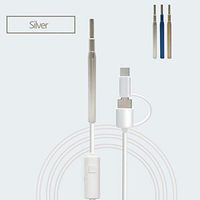 JM-D iPhone Ear Endoscope WiFi Safe Earwax Cleaner Earpick Tool with 1.3 Megapixels IP67 Waterproof 6 LED Lights for iPhone iOS Android Windows Mac,Silver