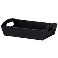 NW Black Shallow Folding Market Trays - Large - 24 Pack
