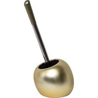 EVIDECO Bath Free Standing Toilet Bowl Brush and Holder PISE Gold, 6631198