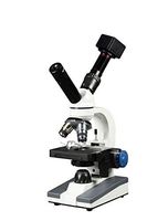 Vision Scientific VME0018-ST-LD-2NS Dual View Elementary Level Compound Microscope, 10x WF & 25x WF Eyepiece, 40x-1000x Magnification, LED Illumination, Mechanical Stage, 2 MP Digital Eyepiece Camera