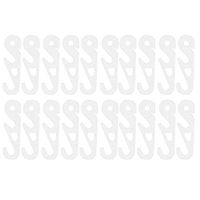 Moxiu Multifunction Plastic Hook Adjustable Buckle Extension Buckle - Relax Your Ears - Reducing Ear Pain (White - 20PC)