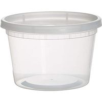 Plastic Containers for Lunch/Medium Food Containers with Lids, Leak Proof, Microwavable And Dishwasher Safe, 16 Ounce, 36 Pack