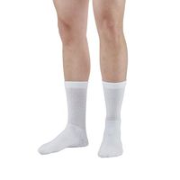 Ames Walker AW Style 130L Coolmax 15 20mmHg Compression Crew Socks White Large