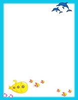 Dolphins & Fish Stationery Printer Paper 26 Sheets