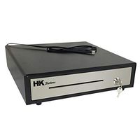 HK SYSTEMS 16""Stainless Steel" Front Heavy Duty Black POS Cash Drawer with 5Bill/5Coin