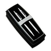 ** Classic Century Ballpoint Pen & Pencil Set, Chrome/Black Accent **