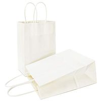 AZOWA Gift Bags White Kraft Paper Bags with Handles (9.8 x 7.5 x 3.9 in, 25 CT)