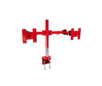MonMount Dual LCD Monitor Stand Desk Clamp Holds Up to 24-Inch LCD Monitors, Red (LCD-194R)