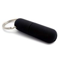 Plastic Cigar Punch Keychain Rubber Coated Blade Draw Hole with 8 mm Hole Black