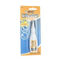 Wite-Out 2-in-1 Correction Fluid, 15 ml Bottle, White