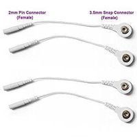 Tens Lead Wire Adapters - Convert 2mm Pin to 3.5mm Snap - VeniCare (8 Pack)