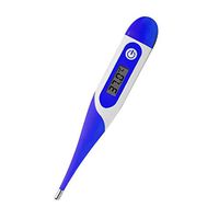 discountstore145 Electronic Digital Soft Head Thermometer Ears Oral Temperature Measurement Tool for Home Blue