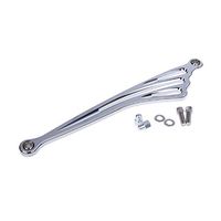 Frames & Fittings Black Chrome Wing CNC Gear Shift Lever Shift Linkage for Harley Touring Road King Softail Street Glide Trike 1984-15 2016 Qiang - (Color: Silver)