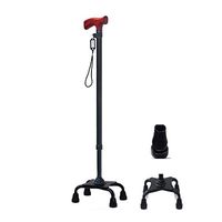 Luckya Old Man Crutches Four-Legged Cane Non-Slip Aluminum Walker Telescopic Four Corners Non-Slip Walking Stick with Hospital