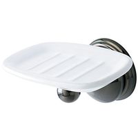Kingston Brass BA1165BK Water Onyx Soap Dish, Black Stainless Steel