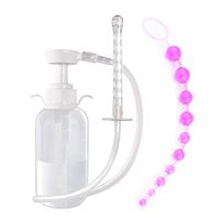 Reusable Vaginal Cleansing System Excellent Enema Douche Pump Bottle for Family - FDA Approved, Non-Toxic, 100% Safe, 300ml Capacity - Free 1 Pcs Colorful Fun Beads