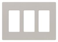 Lutron SC-3-TP Claro Three-gang Wallplate Taupe