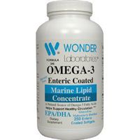 Omega-3 Marine Lipid Concentrate A Natural Source of Omega-3 Fatty Acids - 250 Softgels #3463