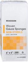 McKesson Woven Gauze Sponges 12-Ply 4"x4" - 200 ct