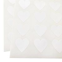 White Heart Stickers by Once Upon Supplies, Heart Shape Labels for Labeling and Decorating Wedding, Bridal Shower and Birthday Party Favors and Sealing Envelopes, 48 Stickers