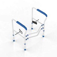 Heyonear Innovated Toilet Rail for Elderly Secure Toilet Assist Bathroom Safety Grab Bar Commode Supporting Frame