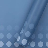 20 Counts Korean Style Waterproof Wave Point Flower Wrapping Paper Floral Wrapping Paper Bouquet Packaging Material Wrapping Paper Florist Supplies,23.6x23.6 Inch (Sea Blue)