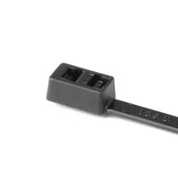 Hellermann Tyton T120RDH0K2 Double Head Tie, 15.7" Long, 50lb Tensile Strength, PA66, Black (Pack of 50)