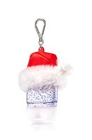 Bath & Body Works PocketBac Hand Gel Holder Furry Santa Hat 2016