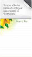 Magnet Notepads - with a Peel and Stick Area for Your Business Card! (Box of 100 Notepads) (Lemons Grocery List)