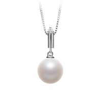 Aoife White 10-11mm AAAA Quality Freshwater 925 Sterling Silver Cultured Pearl Pendant For Women