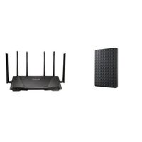 ASUS RT-AC3200 Tri-Band Wireless Gigabit Router and Seagate Expansion 1TB Portable External Hard Drive Bundle