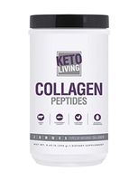 KetoLiving Collagen Peptides - 28 Servings - For Youth & Vitality, Healthy Skin, Hair, Nails & Joints - Promotes Immune System & Gut Health- Grass-Fed Beef, Wild-Caught Cod - Soy-Free, Gluten-Free