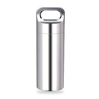 WSTA Keychain Pill Holder Container,Portable Small Titanium Waterproof Pill Box Case for Travel Outdoor Purse Pocket