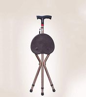 YFJL Best Health Cane Stool Golf Walking Seats Elderly Cane Chair Non-Slip Cane Stool Chair Light Three-Legged Belt Folding Multi-Function Telescopic Elderly Handcuffs