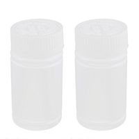 uxcell Plastic Medicine Bottle Pill Box Chemical Reagent Container 2pcs White