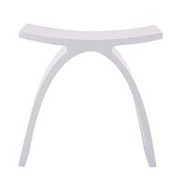 DAX Solid Surface Shower Stool, Standfree, Matte White Finish, 16-3/4 x 16-3/4 x 9 Inches (DAX-ST-01)