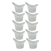 SUPVOX 10pcs Silicone Eye Wash Cup Medical Eye Bath Cup for Refresh and Clean Tired Eyes 8ml (White)
