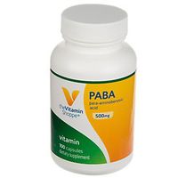 The Vitamin Shoppe PABA 500MG (ParaAminobenzoic Acid, a B Vitamin), Antioxidant That Supports Skin Health (100 Capsules)