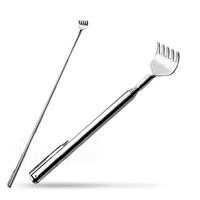 IMCROWN Stainless Steel Telescopic Back Scratcher,Metal Backscrathers Portable Extends from 7.1 to 20.9 Inches Multi-Functional for Face Neck Body