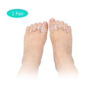 Jsjdtk 1 Pair of Gel Toe Seperators, Toe Straighteners Corrector for Overlapping Toes, Hammer Toe,Toes Straightener & Bunion Relief Toes Protectors