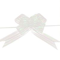 SUPVOX 10PCS Gift Wrapping Pull Bows Gift Wrap Knot for Birthday Wedding Christmas New Year Party Ornament (White)