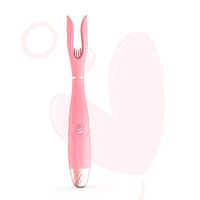 Wireless Remote Control Bullet Portable 7-Speed Vibrating Silicone Waterproof Mini Tongue Small Rabbit Design 7 Speeds Dual Vibration Home Personal Fitness Massage