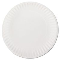 AJM PP9GREWHPK White Paper Plates 9-Inch Diameter 100/Bag
