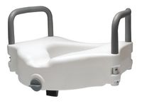 Locking Raised Toilet Seat With Removable Armrests - 2 Each / Case