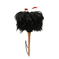 ZHANGY Ostrich Feather Wood Handle Dust Collector/Anti-Static Car/Home Dust Dirt Cleaning Tool Play Accessories/Props