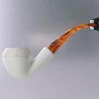 Meerschaum Medium Smooth Finish Bulldog Tobacco Pipe 1/2 Bend by Paykoc M02251