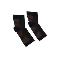 SUPVOX Ankle Compression Socks Ankle Support Brace Compression Sleeve for Plantar Fasciitis Joint Pain S/M Black