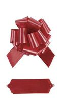 50 Red Pull Bows 8" 20 Loops Textured Double Sided Satin Gift Wrap Stores Flat