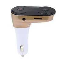 Lyperkin Car Bluetooth FM Transmitter, FM Radio Adapter Transmitter, USB Ports Charger（5V/ 2.1A ） Compatible with iOS Phone and Android Phones, Hands-Free Calling,TF Card,AUX,U-Disk.