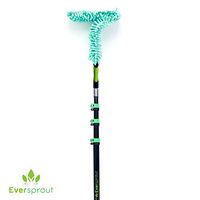 EVERSPROUT 7-to-26 Foot Flexible Microfiber Ceiling & Fan Duster (30+ Foot Reach) | Bendable to Clean Any Fan Blade | Removable & Washable Brush Head | 4-Stage Heavy Duty Aluminum Extension Pole